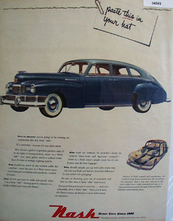 Nash Great Cars Since 1902 1948 Ad