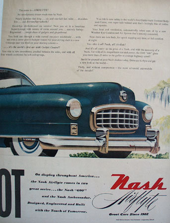 Nash Airflyte Aerodynamic Dream 1948 Ad.