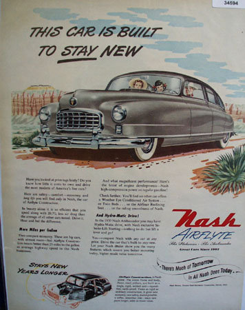 Nash Aireflyte The Statesman And Ambassador 1950 Ad