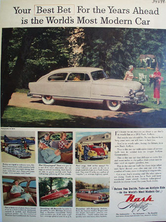 Nash Kelvinator Corp. Motors Division 1951 Ad