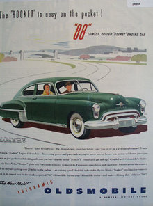 Oldsmobile Futuramic Rocket 88 1949 Ad