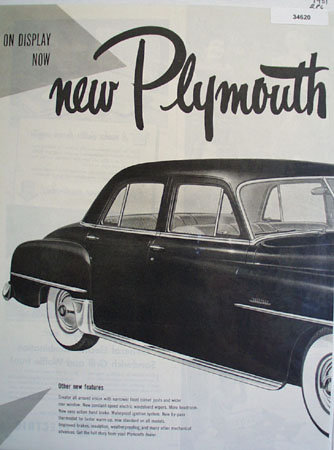 Plymouth New Inside and Outside 1951 Ad
