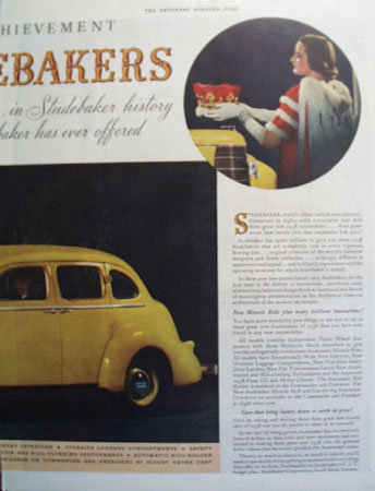 Studebaker Crown Achievement 1937 Ad