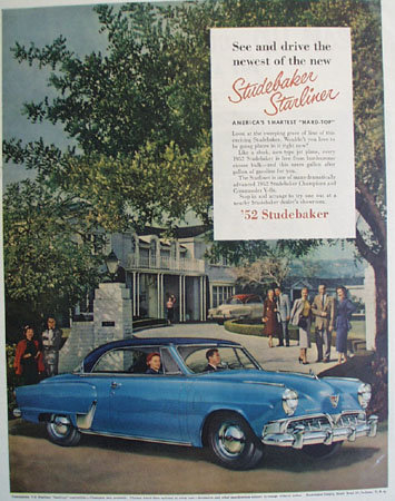 Studebaker Starliner 1952 Ad