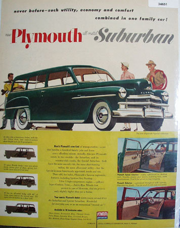 Plymouth All Metal Suburban 1950 Ad
