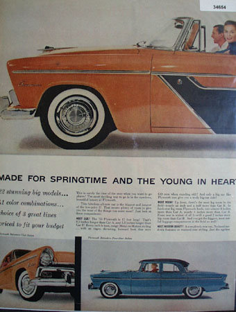 Plymouth Belvedere Convertible 1955 Ad