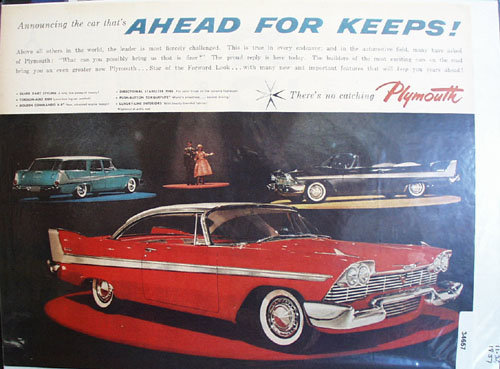Plymouth Ahead for Keeps 1957 Ad