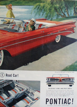 Pontiac Wide track Wheels 1958 Ad