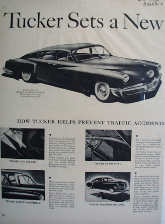 Tucker Corporation Symbol of Safety 1948 Ad