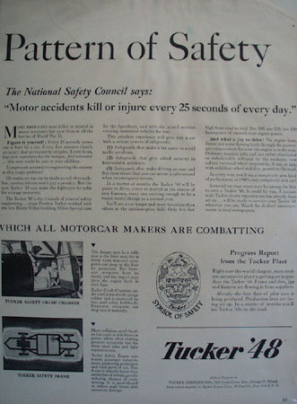 Tucker Corporation Symbol of Safety 1948 Ad