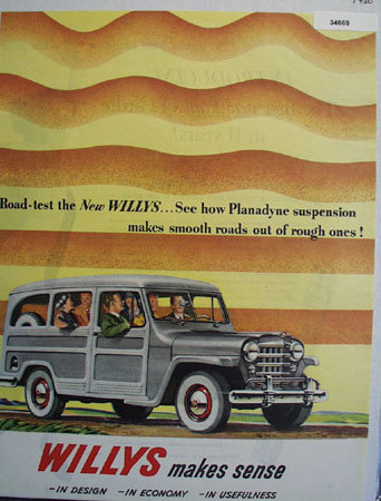 Willys Makes Sense 1950 Ad