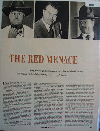 The Red Menace By Grady Johnson 1952 Article