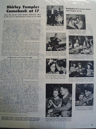 Shirlely Temple Comeback At 17 1945 Article