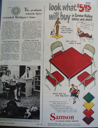 Samson Folding Furniture 1949 Ad