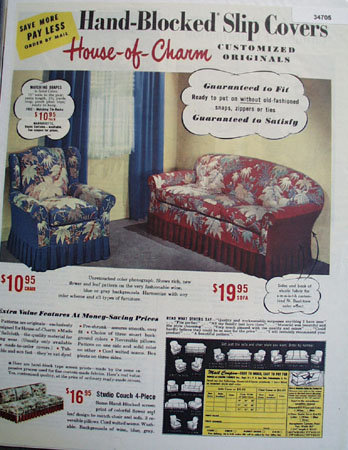 House of Charm Fabrics 1947 Ad