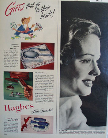 Hughes Hair brushes 1948 Ad