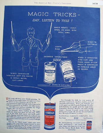 Eveready Flashlight Batteries 1929 Ad