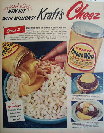 Krafts Cheez Whiz 1953 Ad