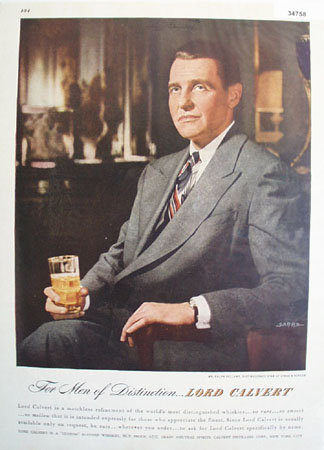Lord Calvert Custom Blended Whiskey 1947 AD