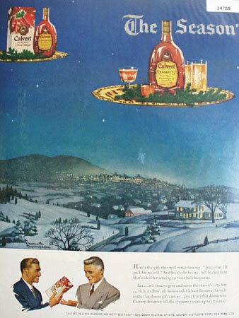Calvert Reserve Blended Whiskey 1951 Ad