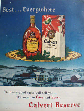 Calvert Reserve Blended Whiskey 1951 Ad