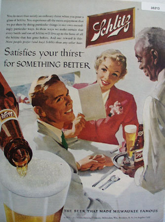 Jos. Schlitz Brewing Co. 1956 Ad