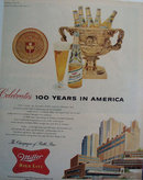 Miller Brewing Co. 100 Years 1955 Ad