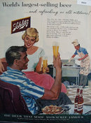 Schlitz Beer Refreshing as All Outdoors 1956 Ad