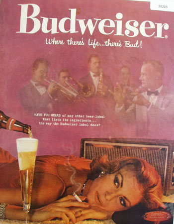 Budweiser Beer Sammy Kaye 1958 Ad