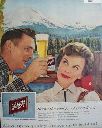 Jos. Schlitz Brewing Co. 1957 Ad