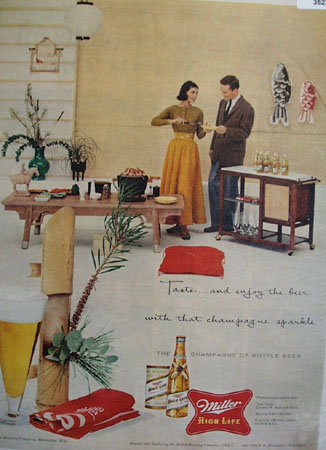 Miller High Life Beer 1957 Ad