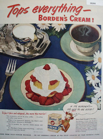 Bordens Cream 1951 Ad