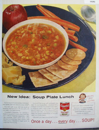 Campbells Soup Plate 1956 Ad