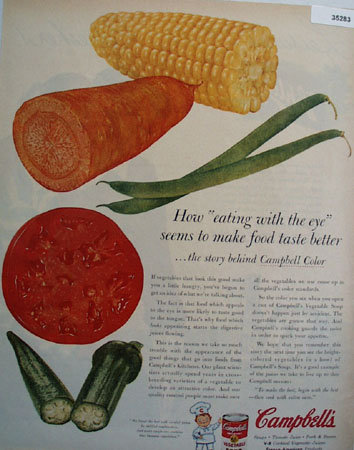 Campbells Vegetable Soup With Color 1956 Ad