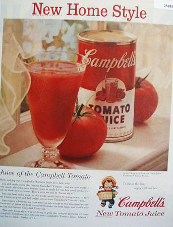 Campbells New Tomato Juice 1955 Ad