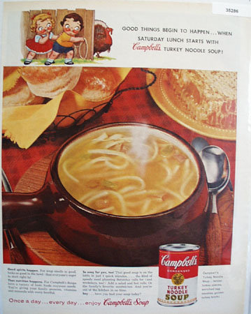 Campbells Turkey Noodle Soup 1959 Ad