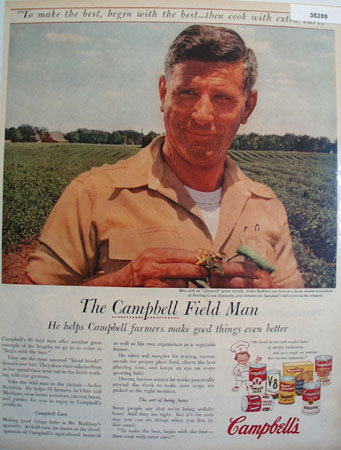 Campbells Soup Field Man 1947 Ad