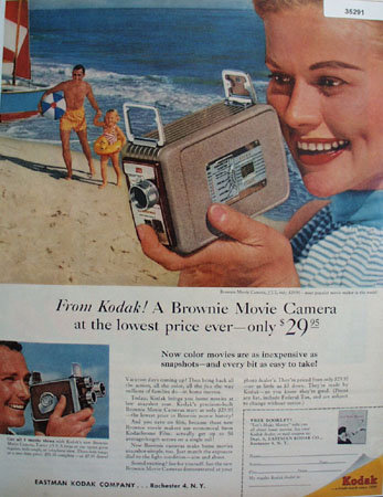Kodak Brownie Movie Camera 1957 Ad