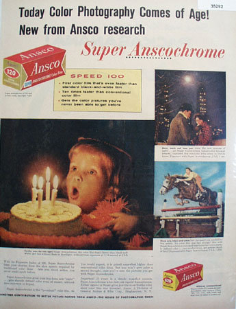 Ansco Super Anscochrome Film 1957 Ad