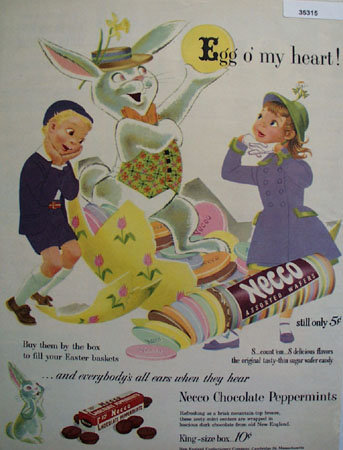 Necco Wafers Candy 1953 Ad