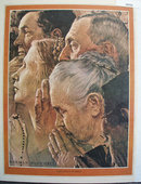 Norman Rockwell Freedom of Worship 1976 Picture