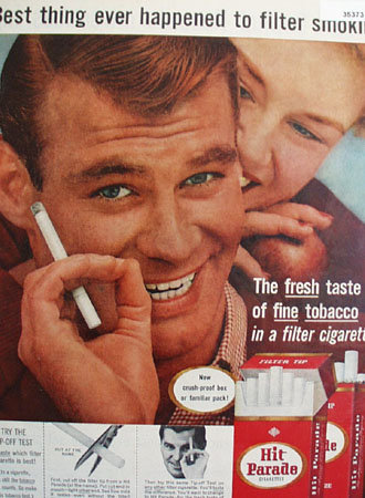 Hit Parade Cigarettes 1957 Add