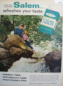 Salem Menthol Fresh Cigarette 1957 Ad
