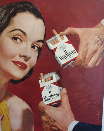 Marlboro Long Size Cigarette 1957 Ad