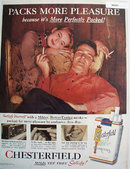Chesterfield Satisfying Cigarettes 1956 Ad