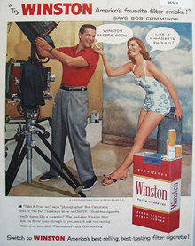 Winston Cigarettes Bob Cummings 1956 Ad