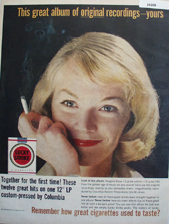 Lucky Strike Great Cigarettes 1961 Ad