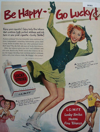 Lucky Strike Be Happy Go Lucky Cigarettes 1951 Ad