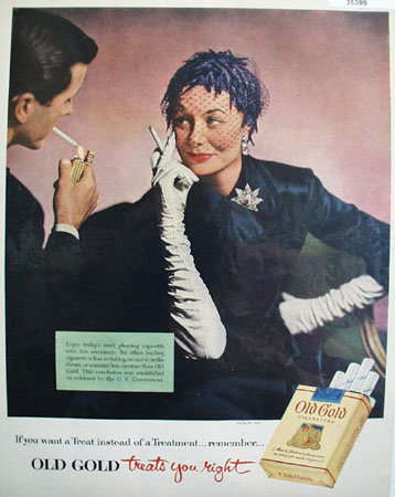 Lorillard Old Gold Cigarettes 1953 Ad