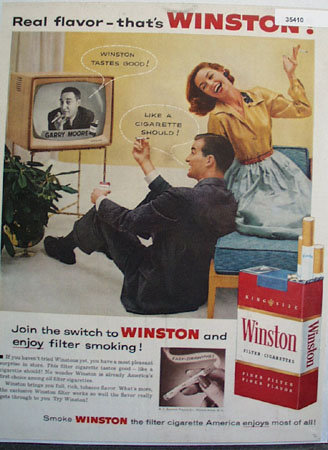 Winston Real Flavor Cigarette 1956 Ad